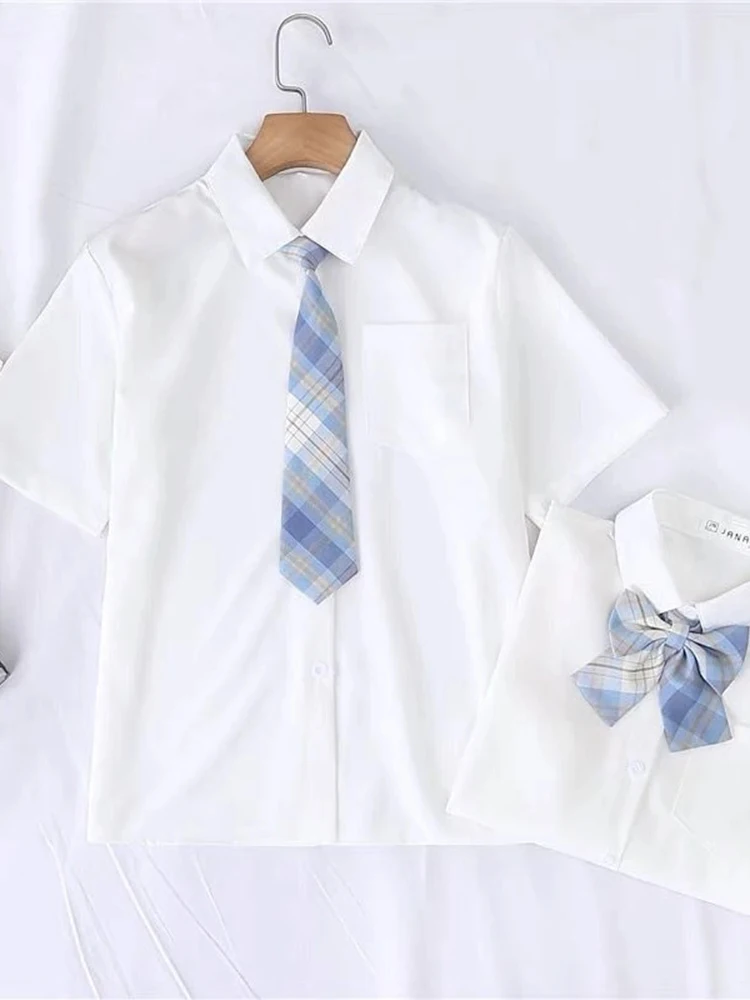 Женская белая рубашка JMPRS с коротким рукавом школьные Топы в японском стиле