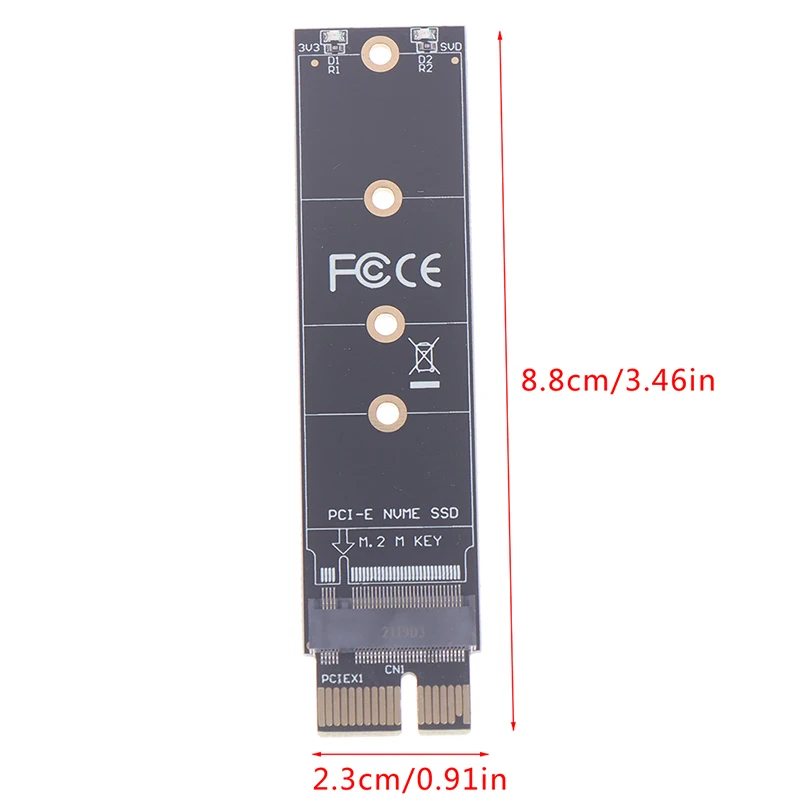 Адаптер PCIE-M2 NVMe SSD M2 PCIE X1 Raiser PCI-E PCI M Соединитель в форме ключа поддерживает 2230 2242 2260