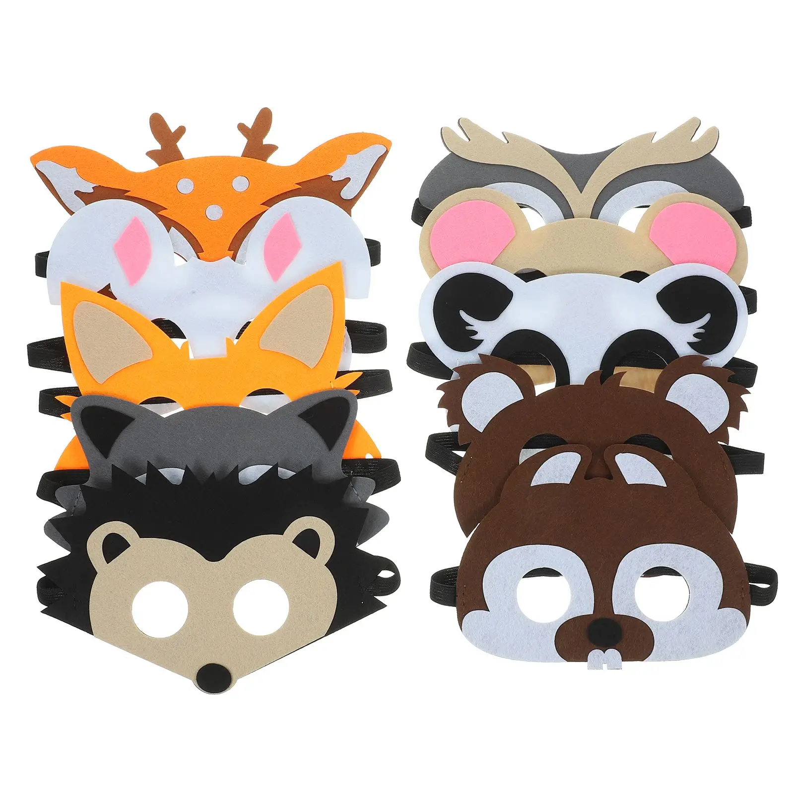10 шт. мультяшные маски фетровая маска с животными джунглей для лесной тематики
