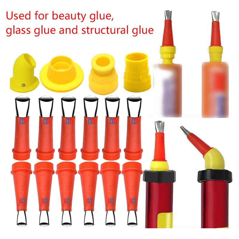 

Caulk Nozzle Applicator with Base Caulking Finisher Sealant Finishing Tool For Kitchen Bathroom Sink Joint Stainless Steel