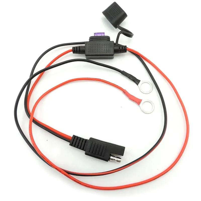 O-образный терминал вилка SAE Line автомобильный соединитель кабеля для самостоятельной сборки 18AWG около 68 см батареи SAE DIY кабель профессиональный источник питания постоянного тока V27