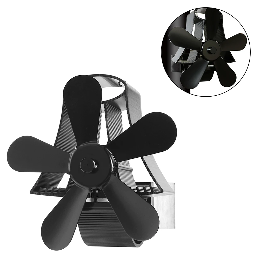 

Convert Heat into Energy 5 Blade Heat Powered Hanging Flue Pipe Stove Fan Silent Operation Durable Construction