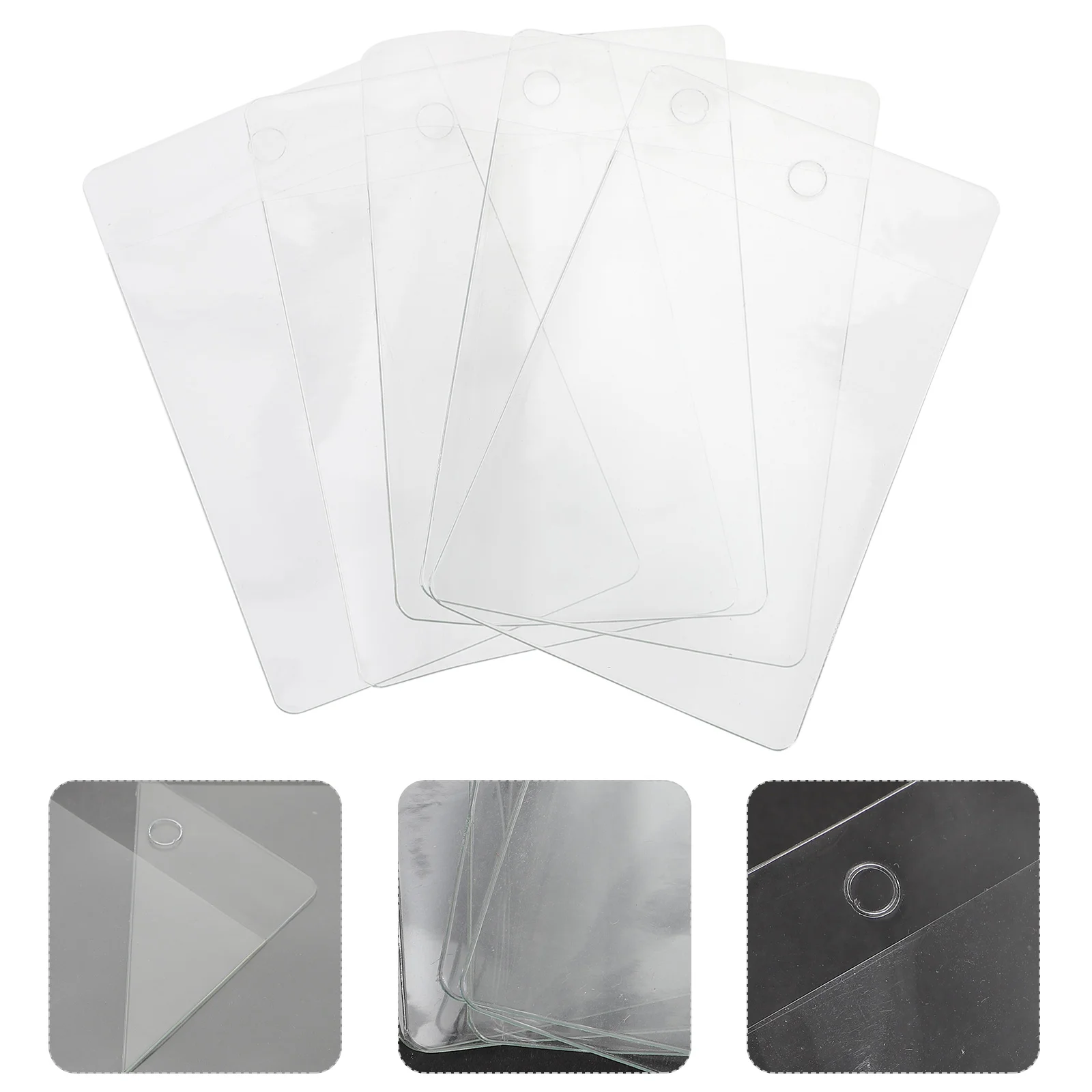 

100Pcs Reusable Practical Cards Holders Useful Label Covers Reusable Label Covers for Library