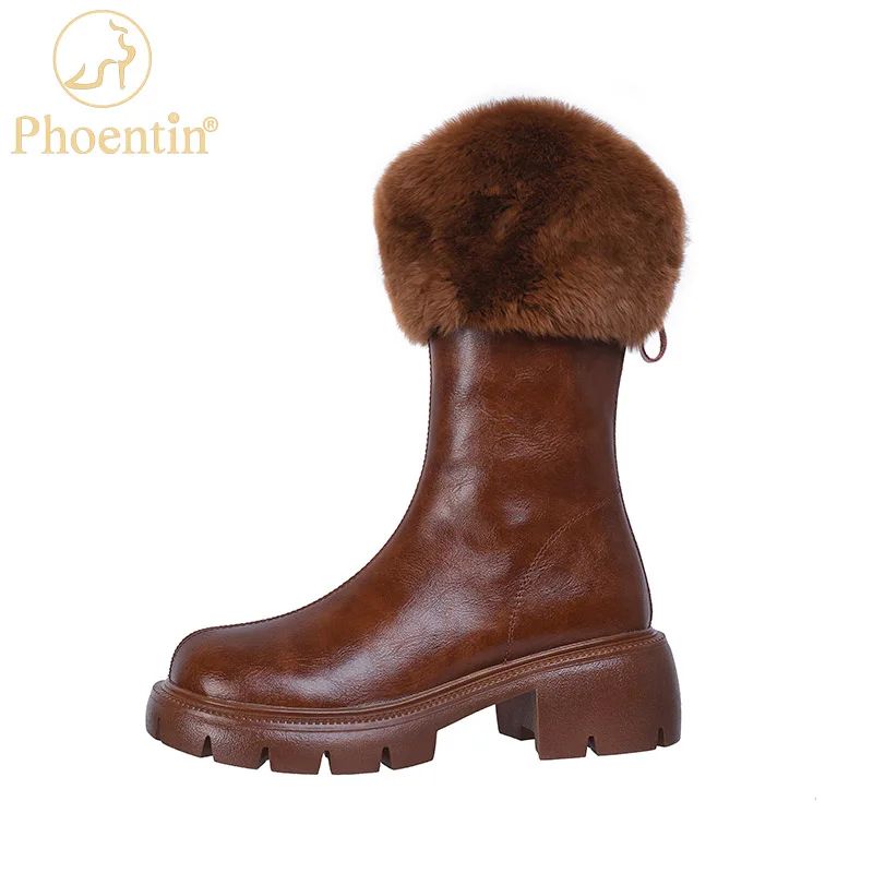 

Женские зимние сапоги Phoentin из натуральной кожи, на толстой подошве