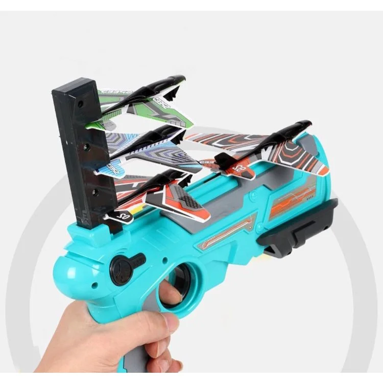 

Blue Catapult Pistol Airplane Toy Launcher