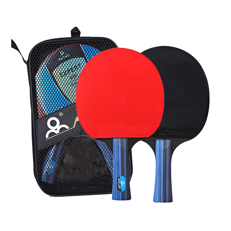 2PCS Professional 3Star Table Tennis Racket Ping Pong Racket Set Pimples-in Rubber Hight Quality Blade Bat Paddle with Bag