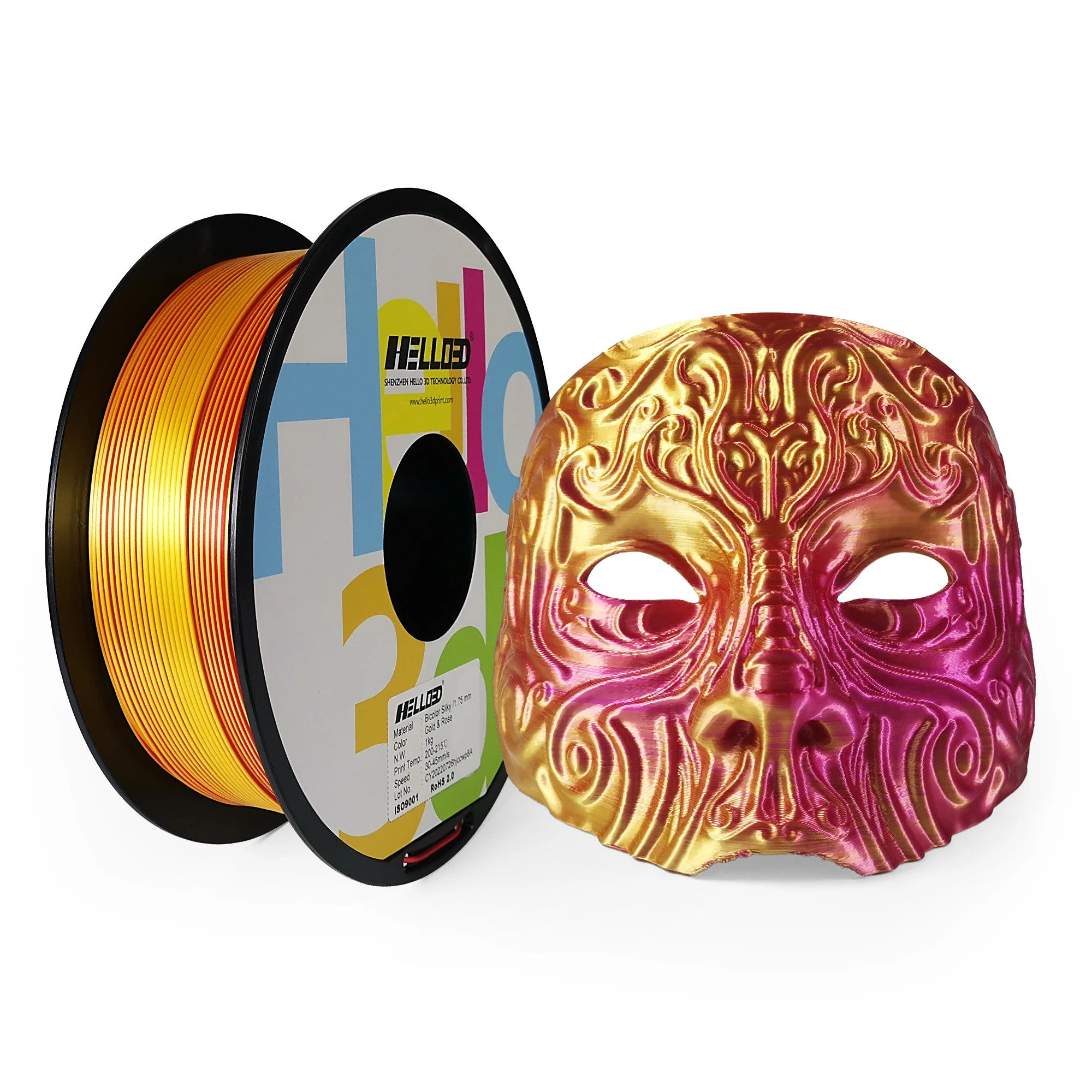 Filament Pla 250g Two-tone 1.75mm For 3d Magic Red-blue Black-red Two Colors Silk Printing Material