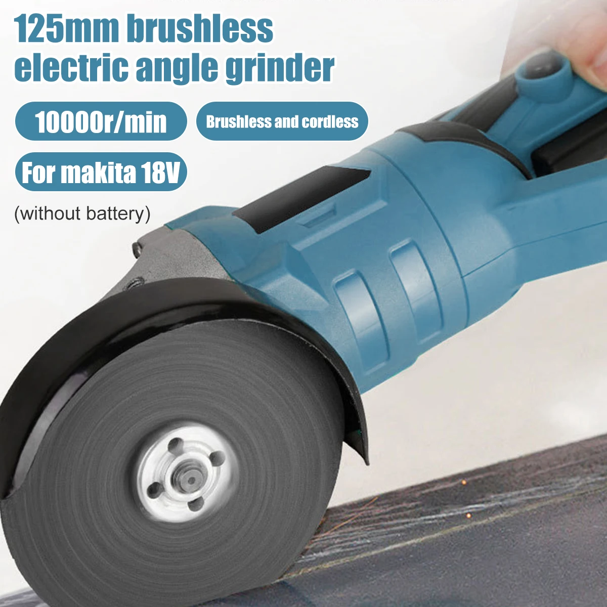 Brushless Angle Grinder 125mm 18V Reusable Angle Grinder Tool Professional DIY Cutting Grinder Machine Power Tools