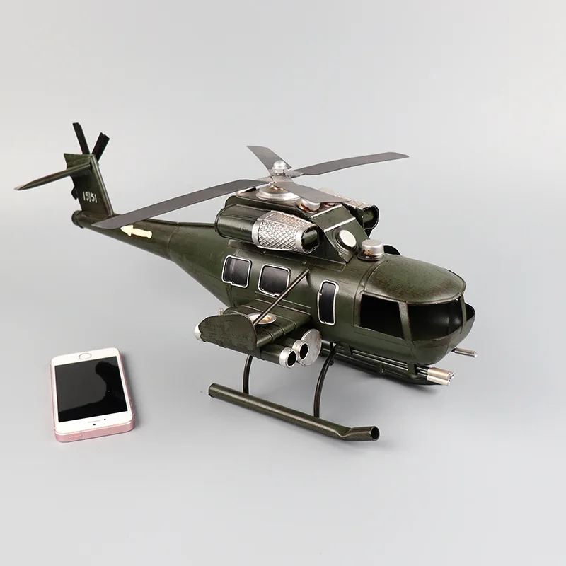 

American Cobra Helicopter Model Tin Handicraft Living Room Bar Home Decoration Ornaments