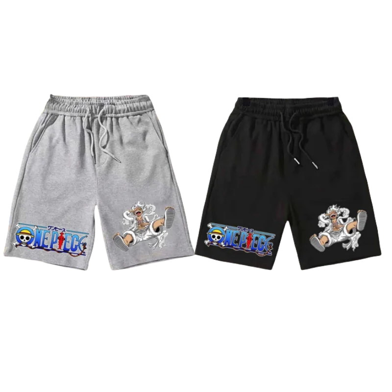 

One Piece cartoon Luffy fifth gear animation peripheral new summer beach casual comic pattern personality creative shorts gift