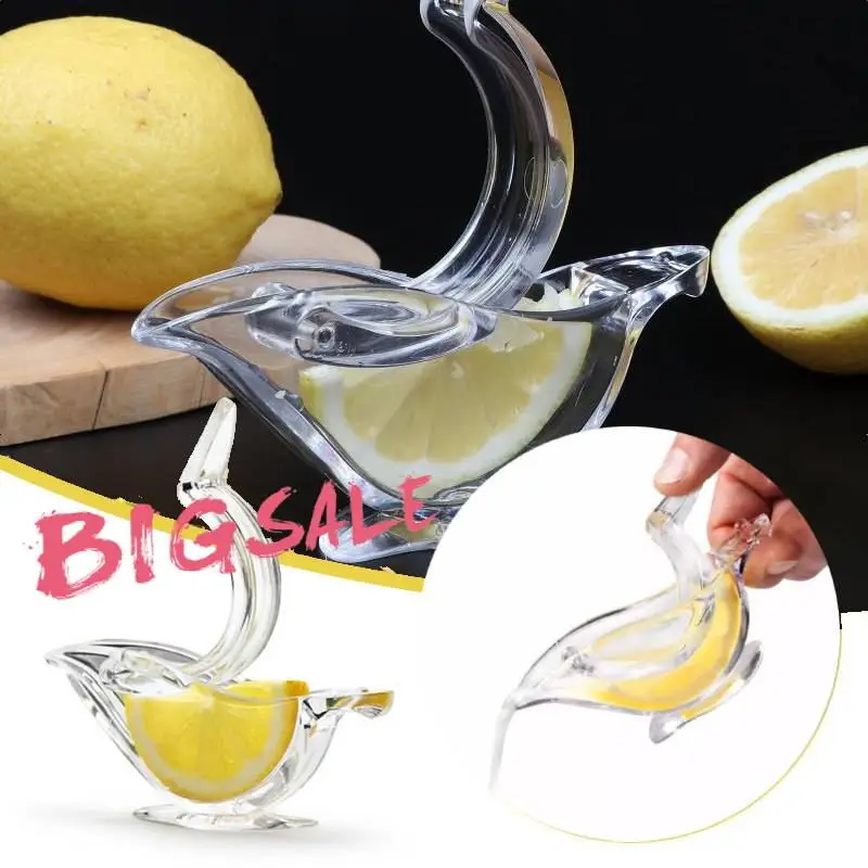 

Acrylic Lemon Slice Juicer Bird Shape Manual Lemon Clip Squeezer Convenient Fruit Juice Gadget Manual Kitchen Juicers Accessory
