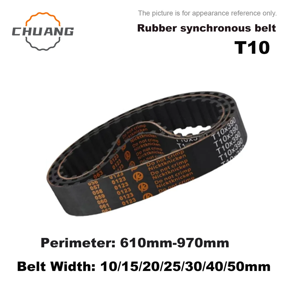 

Окружность: 610–970 мм T10 Ширина полосы ГРМ: 10/15/20/25/30/40/50 мм T10 резиновый трапециевидный зубчатый синхронный ремень