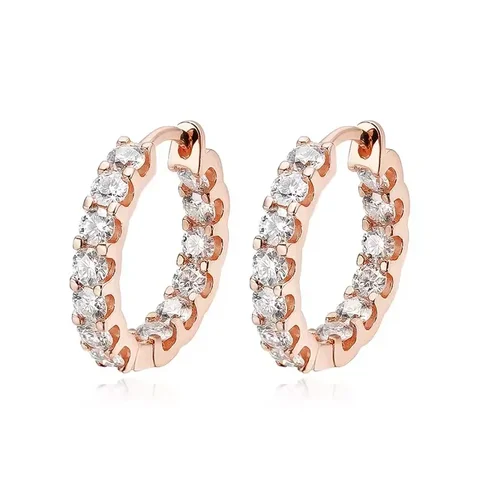 Серьги-кольца Horripal с муассанитом 2.6 ct