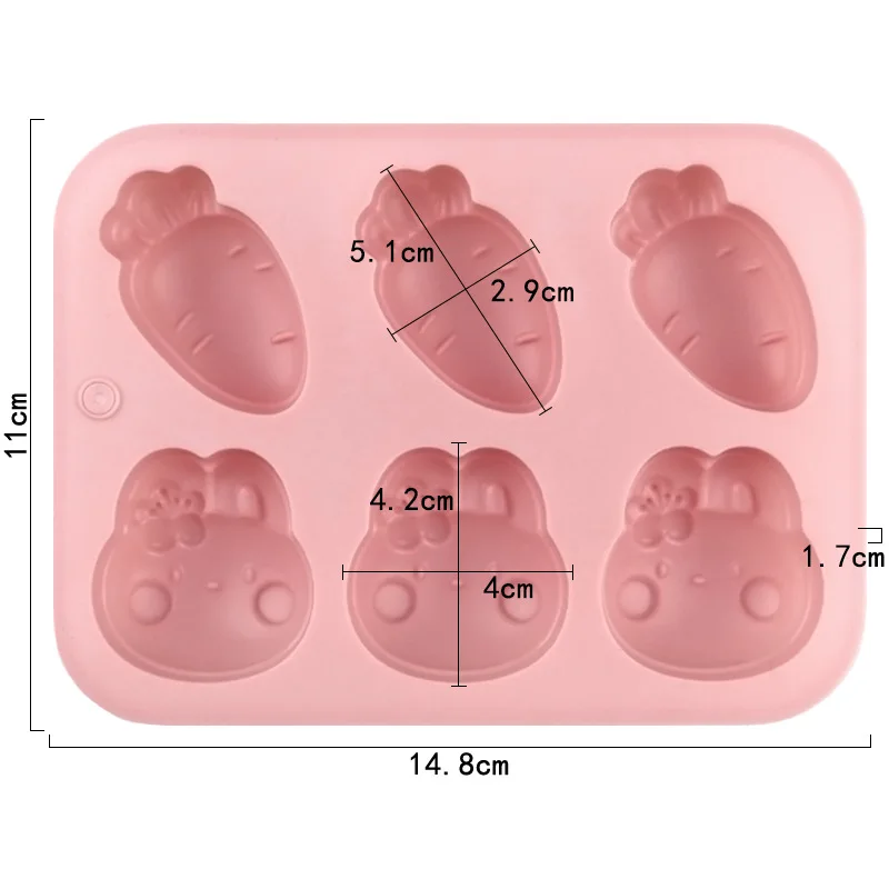 

Силиконовая форма для кексов кролик-морковка