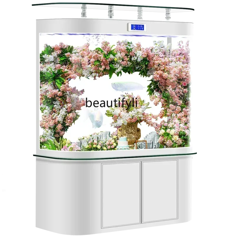 Filtr dolny Zbiornik na ryby Krajobraz Dom Salon Samoczynna cyrkulacja Ekologiczna kula rybna Szklana leniwa zmiana wody Akwarium