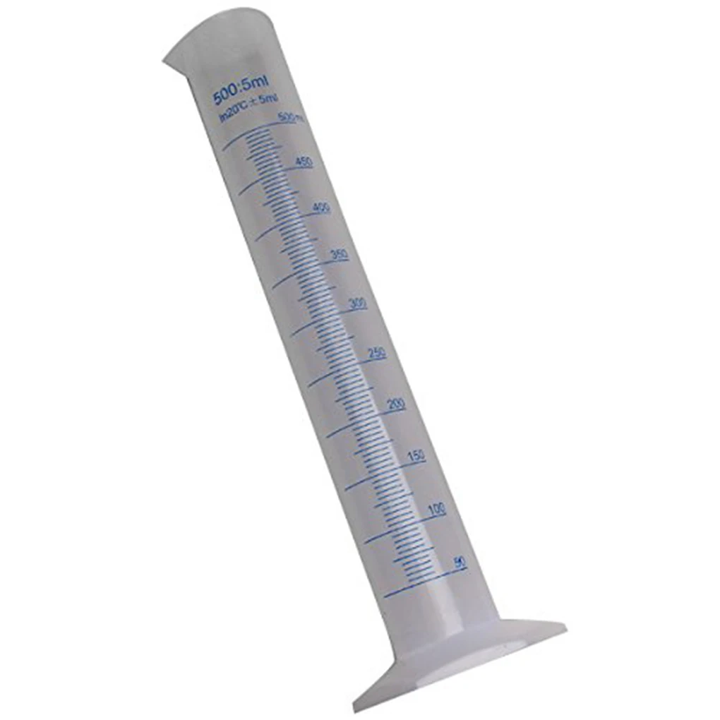 

500 мл пластиковый измерительный цилиндр синяя трубка устойчивый к коррозии точный измерительный инструмент