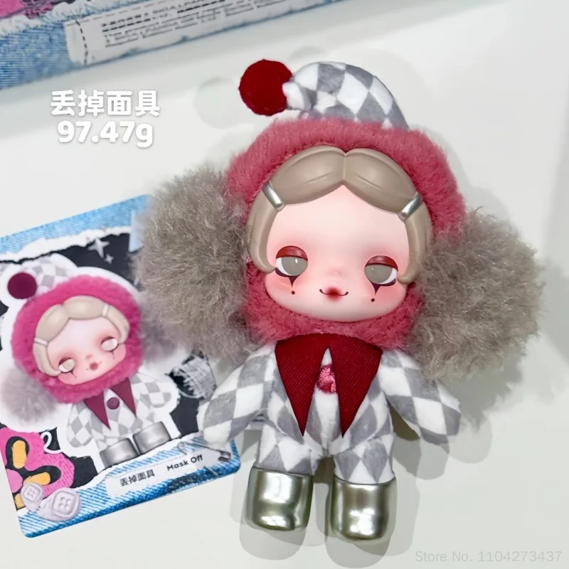 Фото POP MART Skullpanda Off Mode Series Blind Box SP Mystery Box Кукла-брелок, милый сувенир, коллекционная настольная игрушка, подарок на день рождения №3