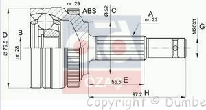 

For axle head DIS ASTRA.F-CORS A.B + ABS