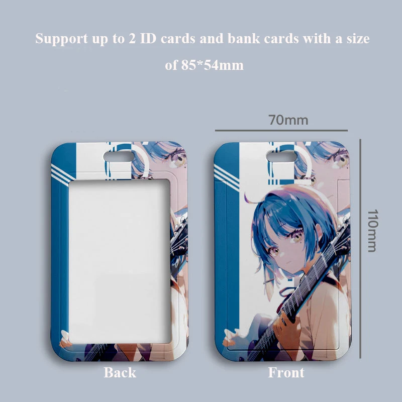 2023 110*70mm Japanese Anime BOCCHI THE ROCK Lanyard ID Card Badge Holder with Keychain Keyring Gift No.1-No.16