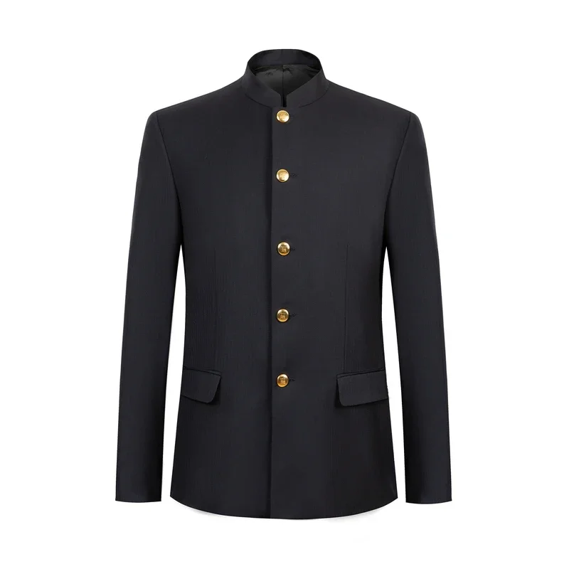 Китайская туника с высоким воротником мужской костюм на заказ комплект из 2