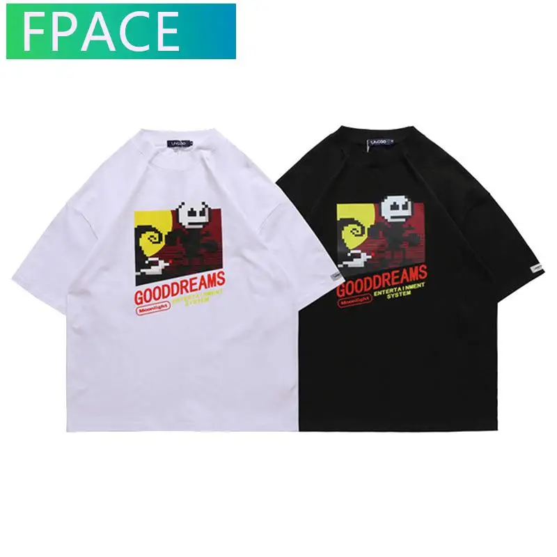 

Fashion Brand Men's Clothing 2022ss Special-Interest Design Creative Pixel Game Printing Casual Street Men's T-shirt nft