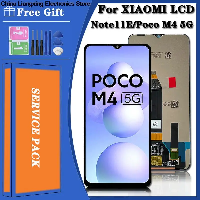 

6.58 "para xiaomi redmi nota 11e lcd redmi 10 5g display toque digitador da tela para xiaomi poco m4 5g display com quadro