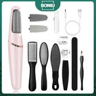 электрическая пилка ног электрическая пилка для пяток, 1 + 6 комплектов, устройство для удаления мозолей, педикюрное устройство, инструменты для ухода за ногами на каблуках, удаление омертвевшей кожи, черный цвет