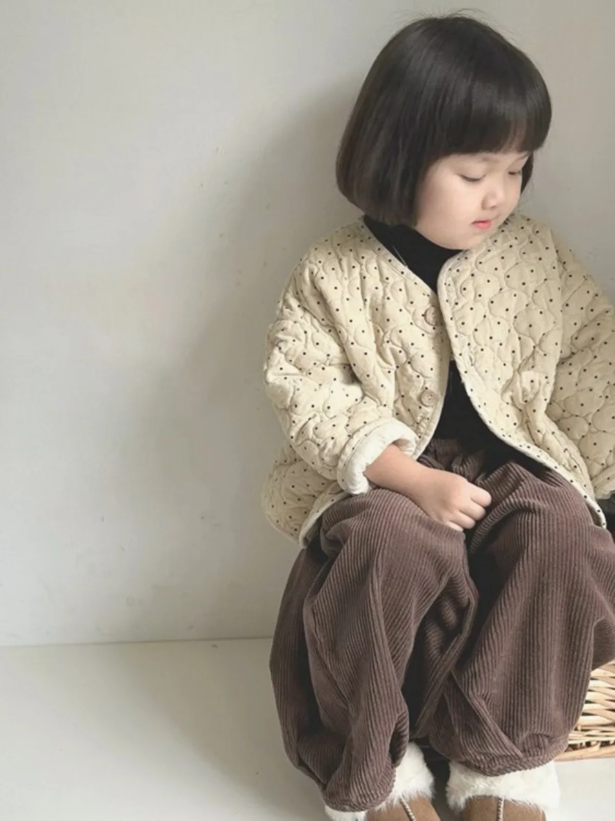 Детская хлопковая куртка свободного кроя осень/зима 2023 универсальный детский