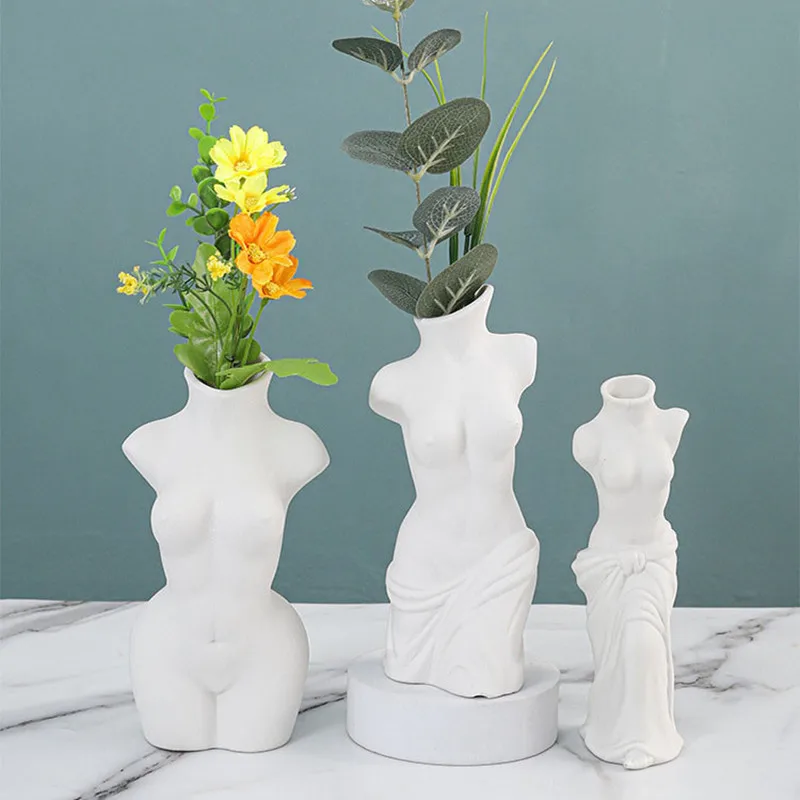

2023 Home And Decoration Female Form Vase Decoration Home Decor Ceramic Flower Pots Room Decor Nordic Body Vases Bed Room Decor