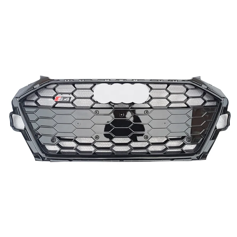 

New listing front grill for A4 B9.5 A4L modification grille change to RS4 style auto spare part glossy black 2020