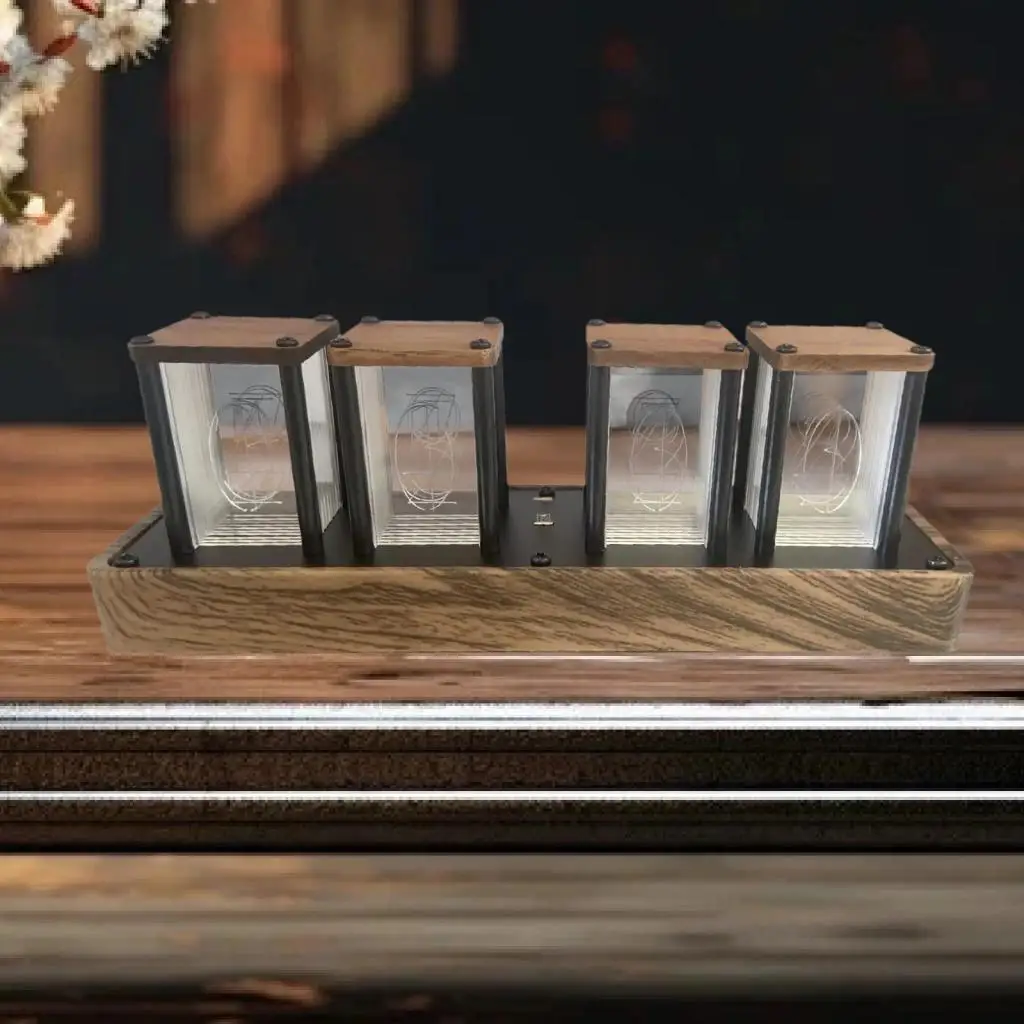 Красочные часы Nixie Tube светодиодные настольные меняющие цвет трубки подарок