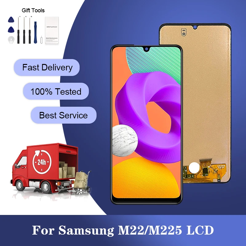 

6.4 Inch M22 4G Display For Samsung Galaxy M22 LCD With Touch Screen Digitizer M225 M225F/DS Assembly With Tools Wholesale