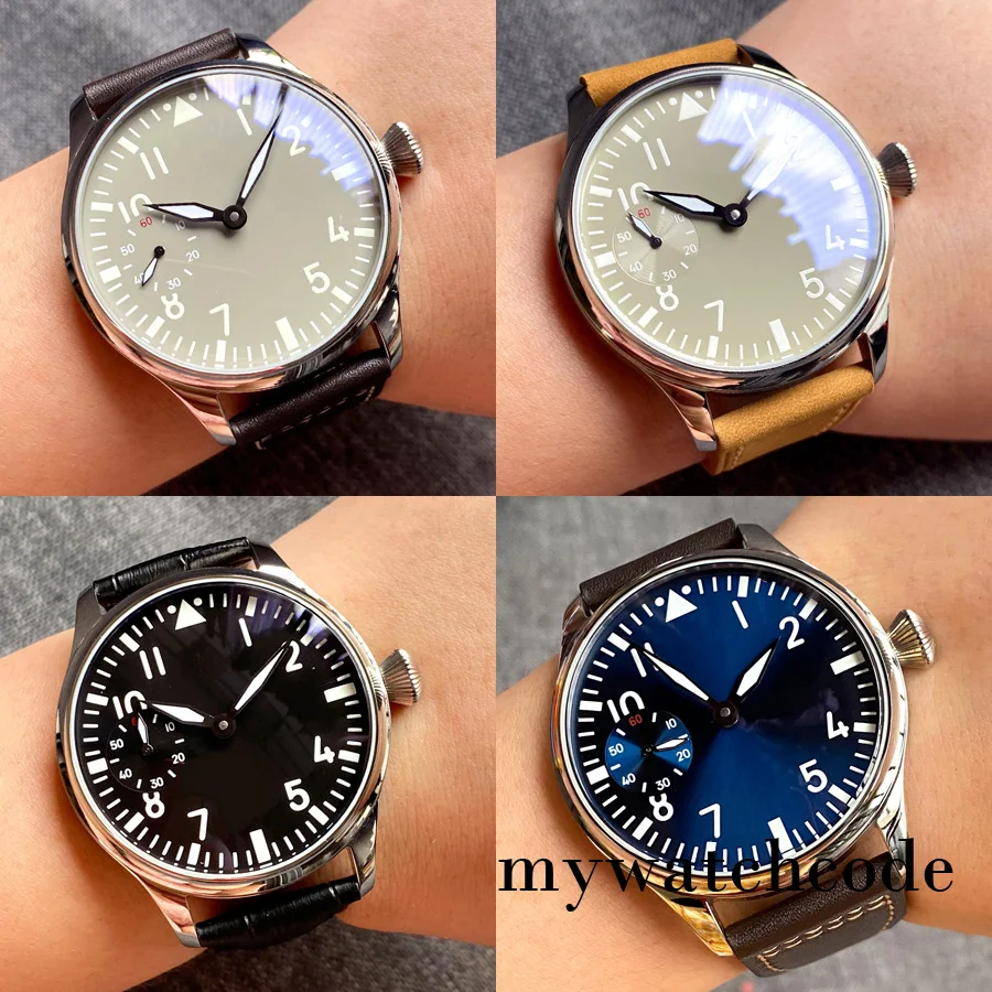 Parnis Mechanical Hand Winding Men's Wristwatch 6497 Mechanism Sterile Dial Lume Hand Manual Clock Montre Homme Lady Watch enlarge