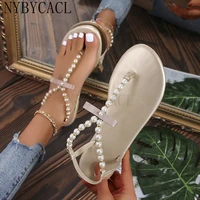 summer shoes for women slip on sandals clip toe fashion rhinestone bling fat shoes female sandalias 2022 beach ladies footwear