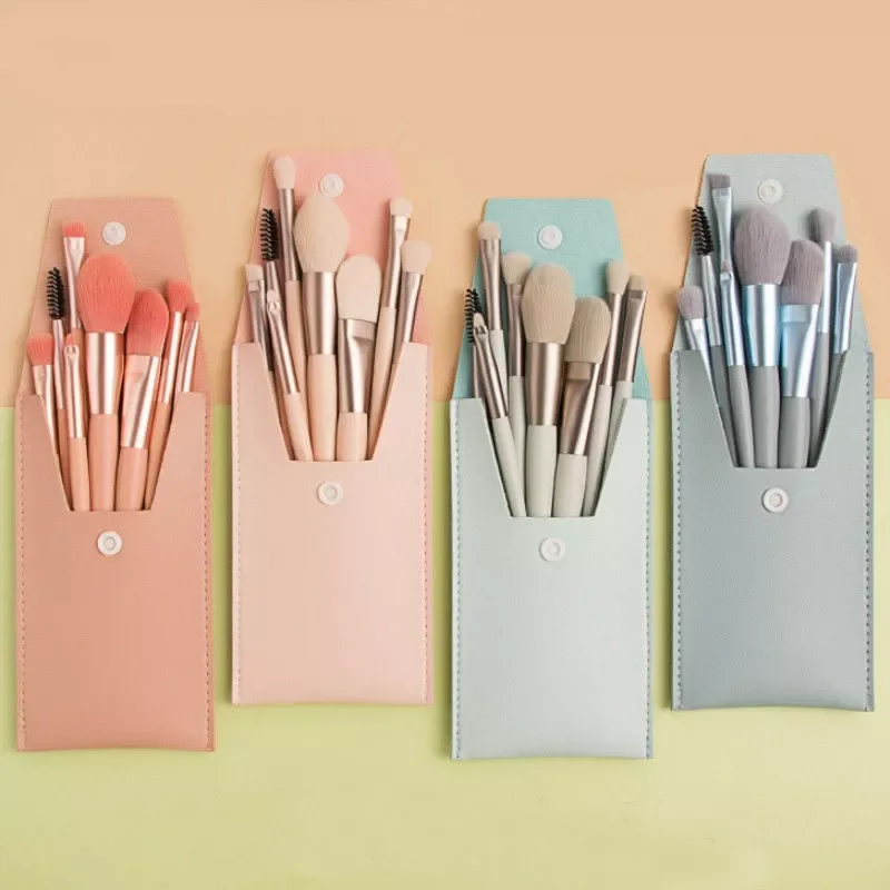 

2022NEW Makeup Brushes Set with Bag Mini Portable Soft Hair Liquid Foundation Blush Eyeshadow Powder Cosmetic Brush Beauty Tools