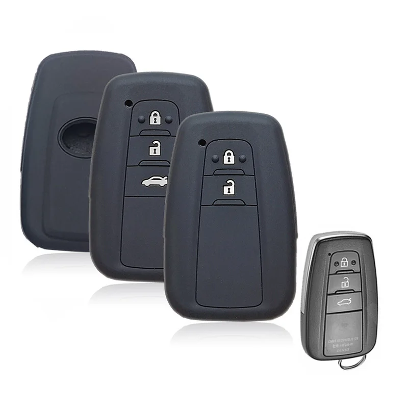 Силиконовый чехол для автомобильного ключа защитный Toyota CH-R Corolla Rav4 Camry 70 Prado RAV 150
