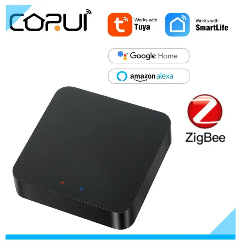 

Умный беспроводной шлюз CORUI Zigbee Tuya, хаб для умного дома, работает с Alexa Google через дистанционное управление через приложение Smart Life