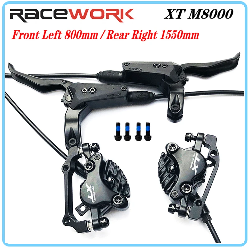 

RACEWORK XT M8000 Bicycle Oil Brake Left Front Right Rear 800mm 1550mm Hydraulic Brake Mountain Bike Brakes XT M8000 Ultra MT200