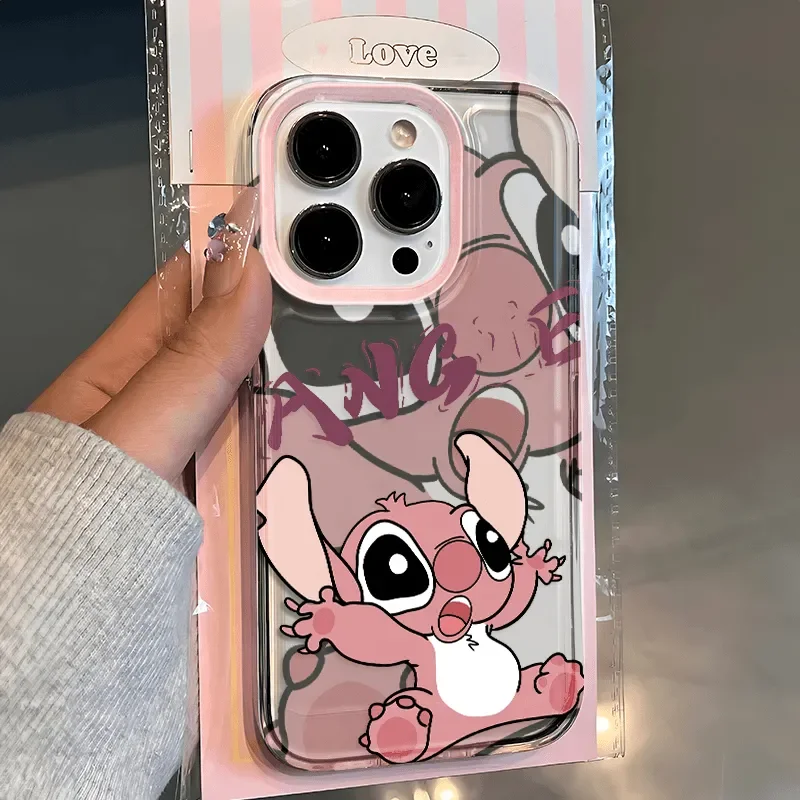 Новый прозрачный чехол для телефона Stitch Pink Angel Xiaomi Redmi NOTE 8 9 9A 9s 10 11 12 12C 13 13C K30 K50 10C Pro