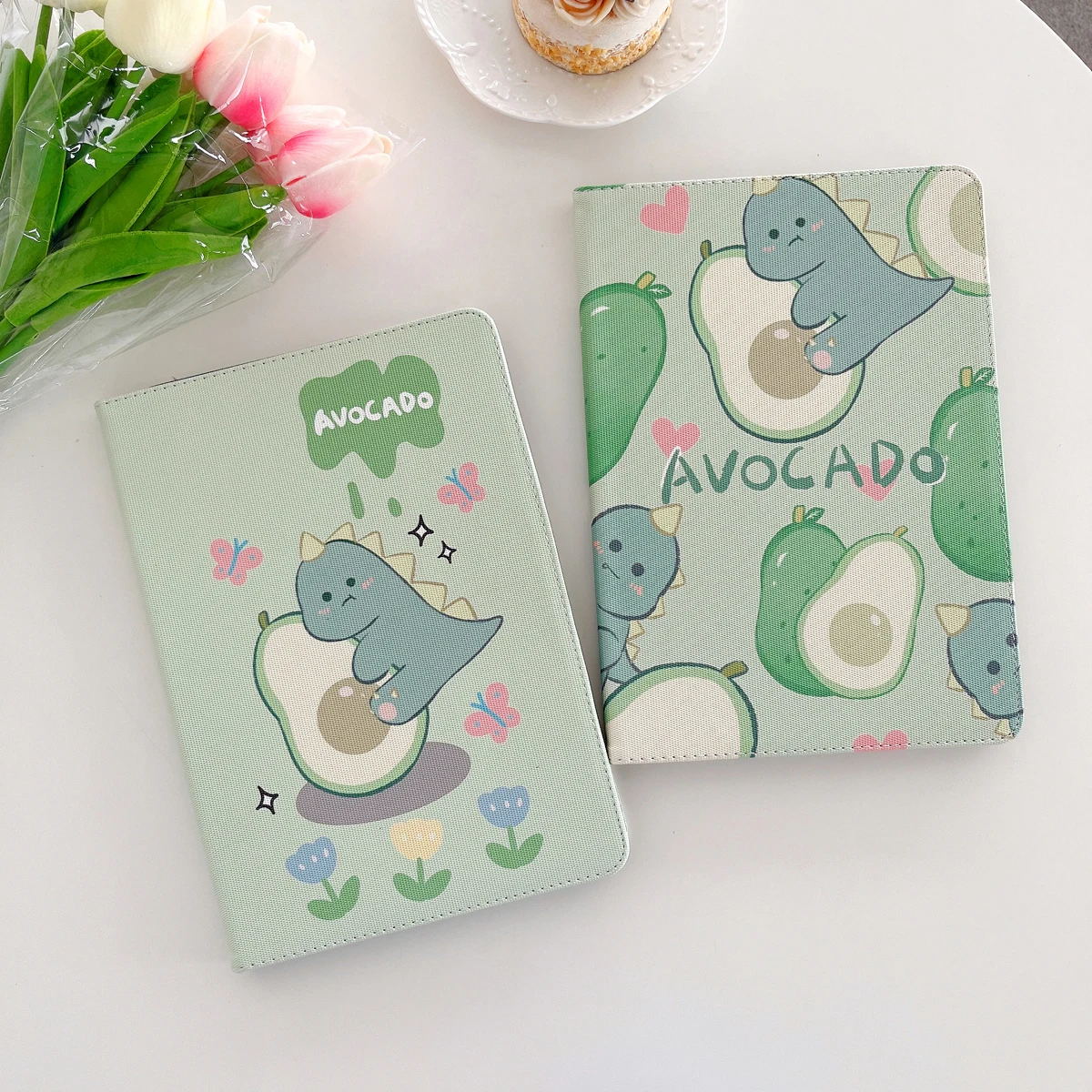 

Cute Avocado Dinosaur Case for IPad 7th 8th 9th Generation 10.2 Inch Cover for Ipad Pro 11 10.5 2021 Air 4 3 Mini 6 5 2020 2019