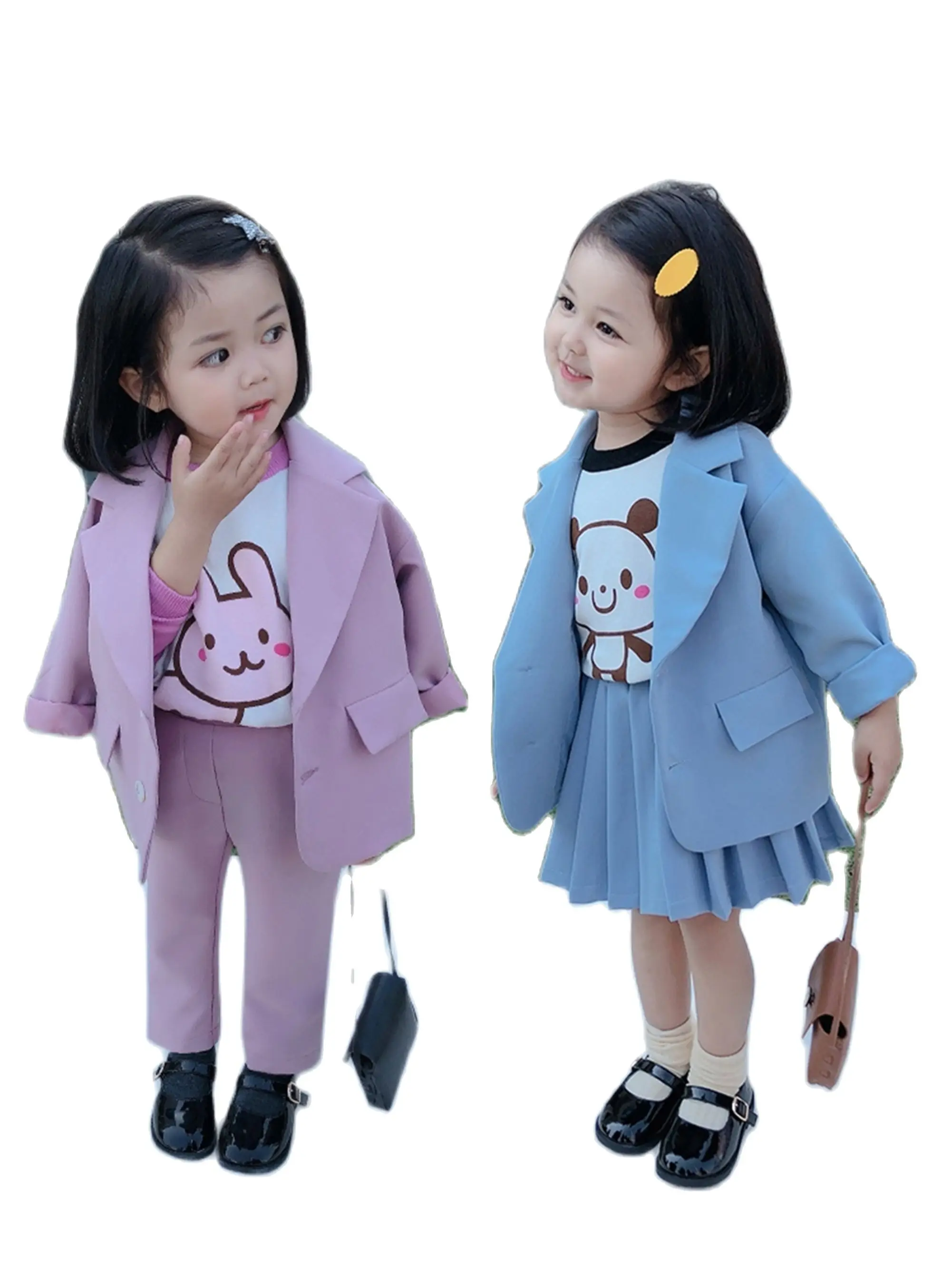 Комплект для маленьких девочек милая одежда принцессы верхняя + штаны 2 предмета