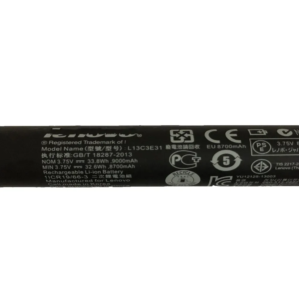 Аккумулятор L13C3E31 для ноутбука LENOVO YOGA 10 B8000 B8080 Series Tabl L13D3E31 3 75 в 9000 Вт/ч мАч