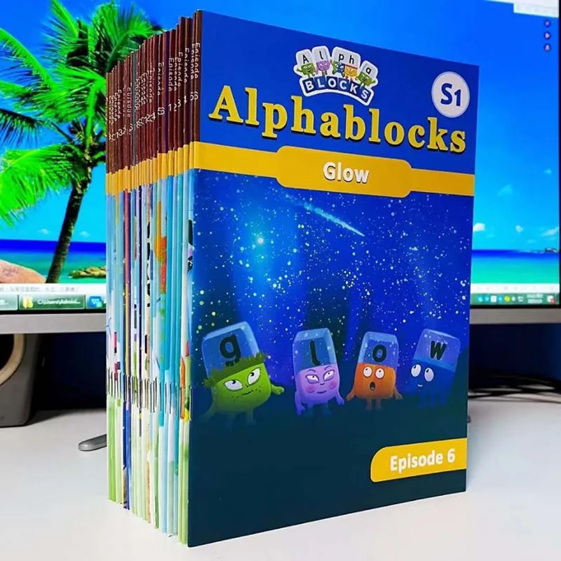 26PCS /Set Alphablocks Alphabet Letter Numberblocks Digital Building Blocks Kids Children Early Education English Learning Book