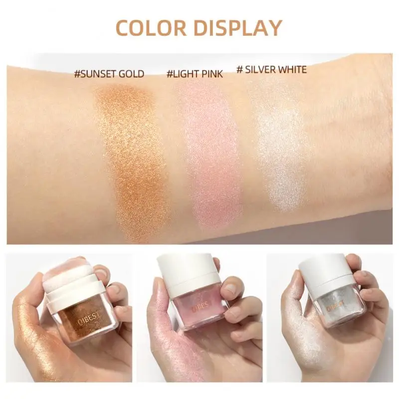 Powder Glitter High Gloss Glow Face Contour Shimmer Illuminator Brighten Face Hair Body Highlight Makeup
