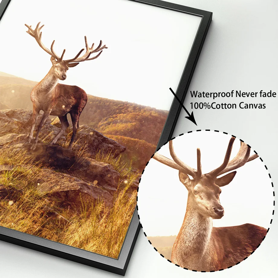 Сельское поле озеро олень Тыква Yayoi Kusama настенная живопись на холсте