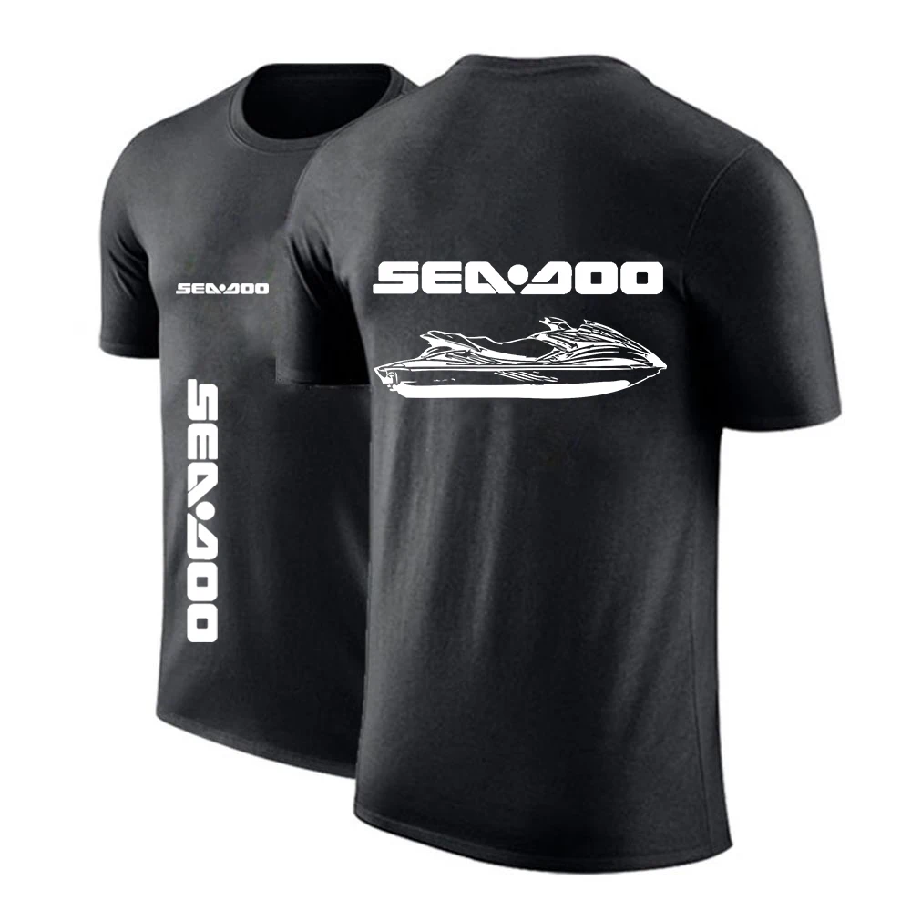 

2022 Sea Doo Seadoo Moto Summer New Trend Men Casual Basic Short Sleeve T-shirt Handsome Leisure Print Harajuku Comfortable Top