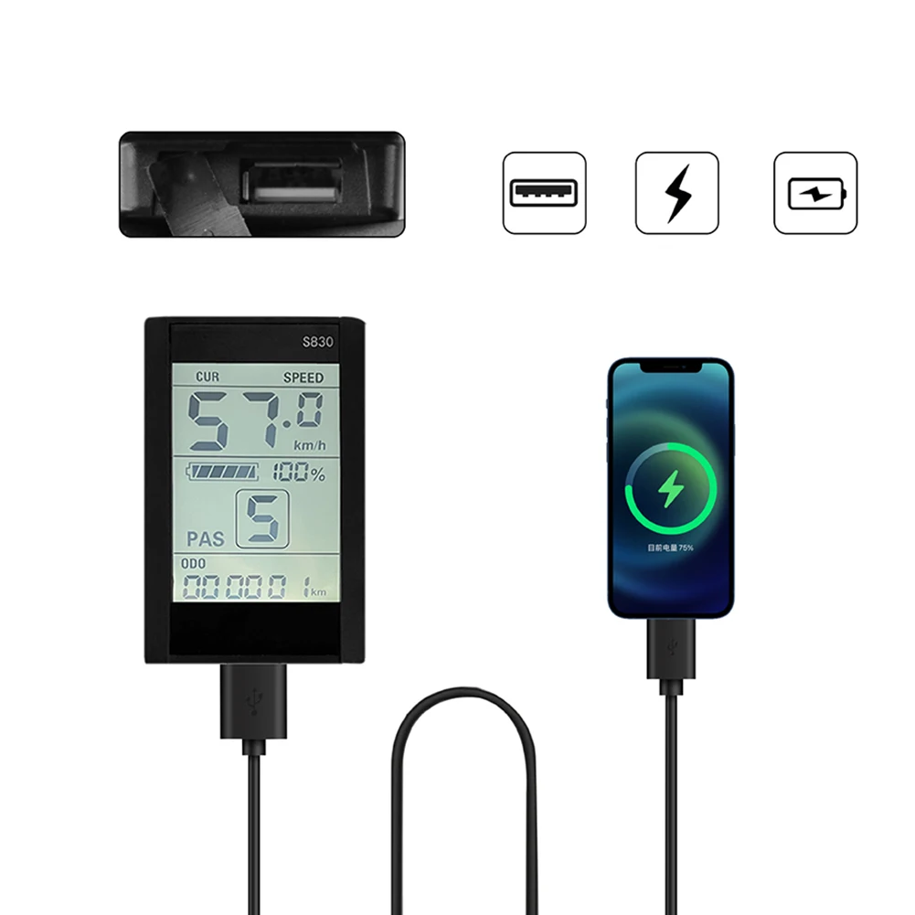 

Meter Assistant Sensor Electric Bicycle Display 1pcs 24/36/48V 24V-48V Accessories Bicycles Bike Rear Bike Scooter