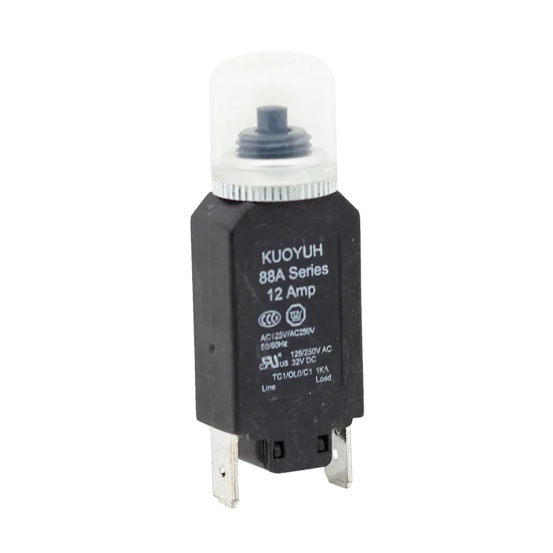 

KUOYUH 88A Series 4A Overload Protector Push Button Switch Electric Automatic Miniature Circuit Breaker