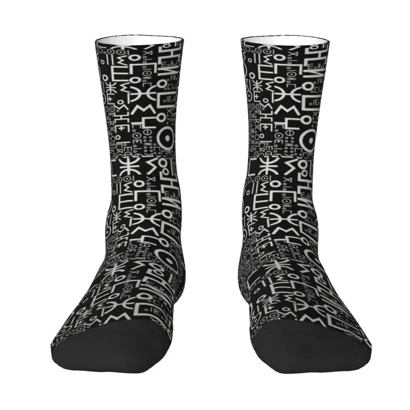 

Imazighen World Flag Amazigh Alphabet Tifinagh Men Women Crew Socks Unisex Fun Spring Summer Autumn Winter Dress Socks
