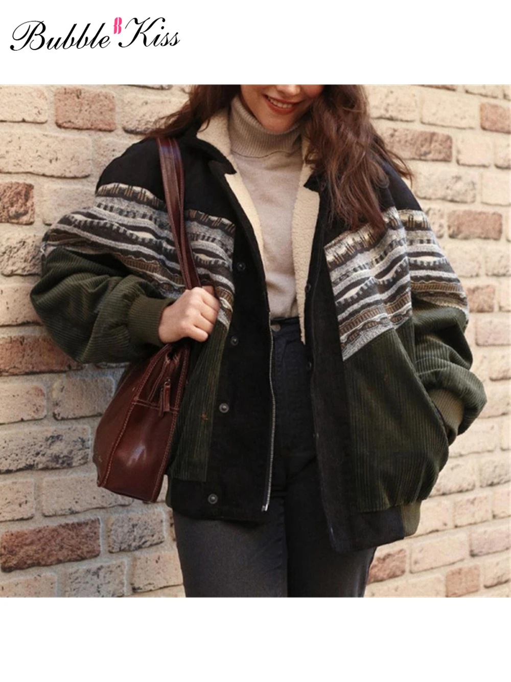 

Autumn Fashion Jackets Women Vintage Cotton Coats Print Outwear Loose Top Bohemian Long Sleeve Female Elegant Streetwear Clothes